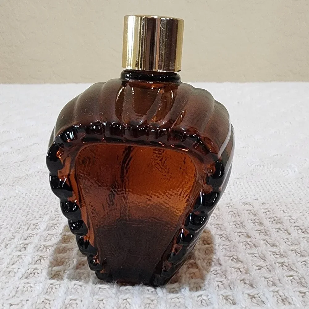 Vintage Avon American INDIAN HEADDRESS Spicy Scent Brown Glass Bottle EMPTY